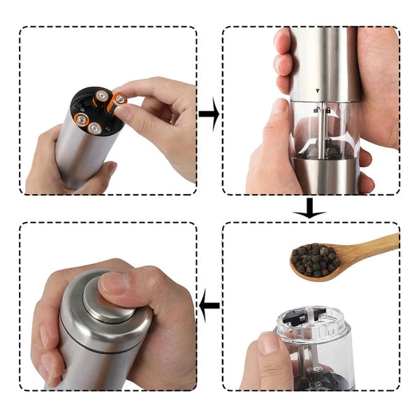Stainless Steel Electric Pepper Mill