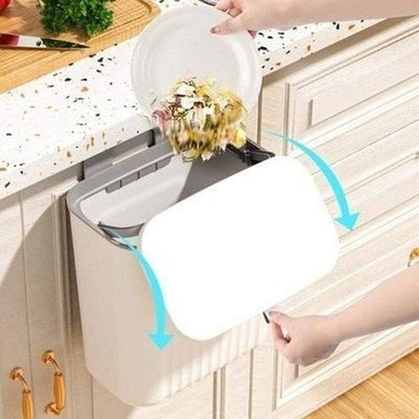 Large Capacity Wall Hanging Kitchen Cabinet Trash Can