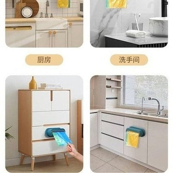 Kitchen Bathroom Hanging Trash Bag Dispenser and Storage Box Wall Mounted Kitchen Plastic Bag Container. Cleaning Tools. Type: Trash Cans & Wastebaskets.