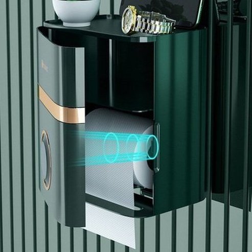 Toilet Paper Holder Container Tissue Box Waterproof Wall Mounted Toilet Roll Paper Shelf Bathroom Organizer. Bathroom Accessories. Toilet Paper Holders.