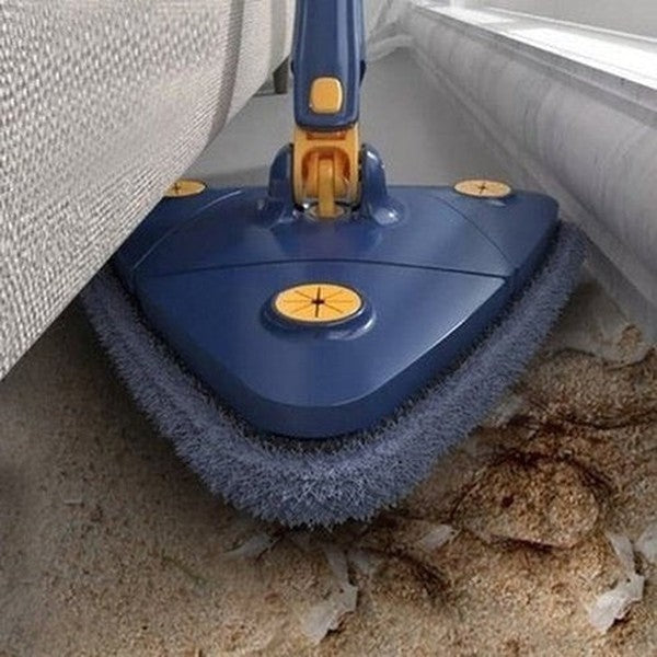 360° Rotary Triangular Shaped Self-Wringing Floor Mop, Upgrade Extendable Cleaning Mop, Reusable Spin Mop, For Floor, Ceiling, Wall, Car Window. Household Cleaning