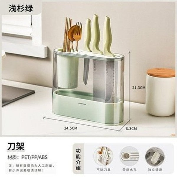 Kitchen Storage Rack Seasoning Jar Storage Rack Multifunctional Cutlery Organizer Knife Spoon Fork Holder Shelf. Kitchen Organizers: Knife Blocks and Holders.