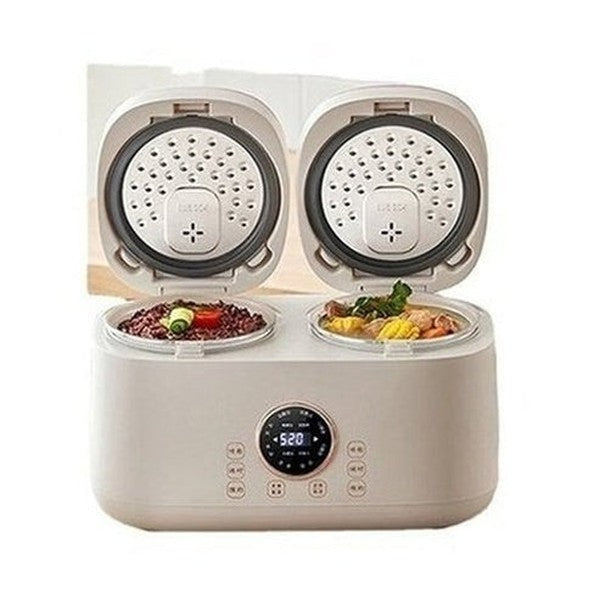 Double Gallbladder Intelligent Rice Cooker Mini Multi-function Household Double Combination Rice Cooker 3-4 People. Kitchen Appliances: Food Cookers and Steamers.