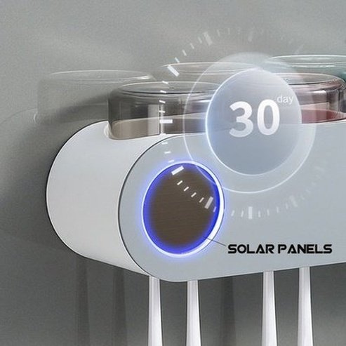 ECOCO Solar Ultraviolet Toothbrush Holder Automatic Toothpaste Squeezer Dispenser Toothbrush Disinfector. Bathroom Accessories. Type: Toothbrush Holders.