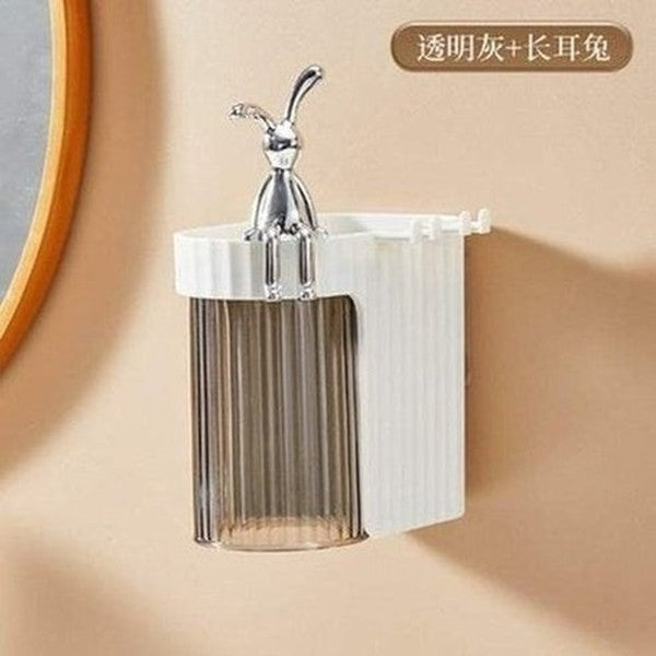 Wall-mounted Magnetic Mouthwash Cup Toothbrush Rack