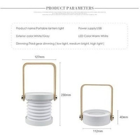 Xiaomi Foldable Camping Lamp Touch Dimmable LED Portable Lantern Light USB Rechargeable Reading Lamp Outdoor Lantern Night Light: Night Lights & Ambient Lighting