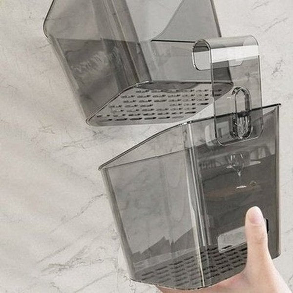 Wall Hanging Home Sundries Suction Cup Storage Basket, Storage Rack, Kitchen Wall Mounted Storage Device, No Punching Ginger. Type: Household Storage Containers.