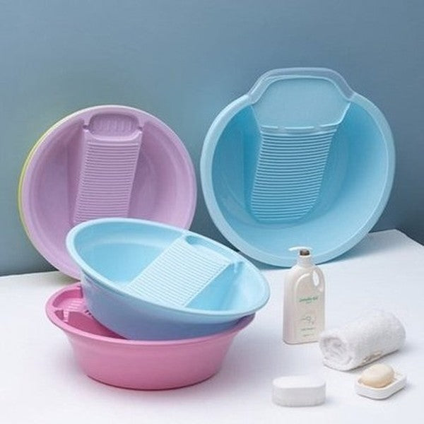 Thickened Washing Board Plastic Washtub with Washboard Laundry Tub Washtub Washing Baby Clothes Washing Board Cleaning Tools. Laundry Supplies.