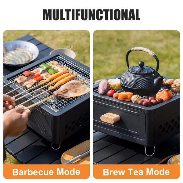Multifunctional Portable Charcoal Barbecue Grill