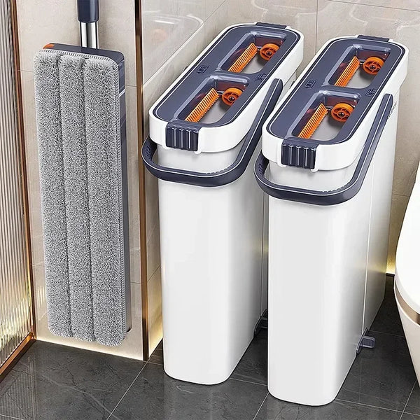 5 Seconds Self-Cleaning Flat Squeeze Mop, Space-Saving