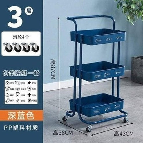 Bathroom Caddy with Standing Storage on Wheels