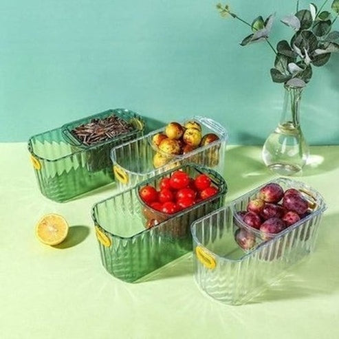 Double Storage Box for Snacks Nuts Fruit Seeds Shells