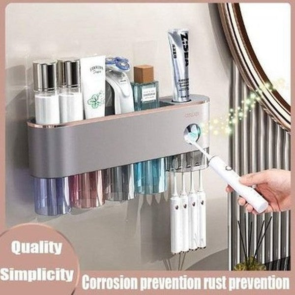 Wall-Mounted Magnetic Suction Cup Toothpaste Dispenser