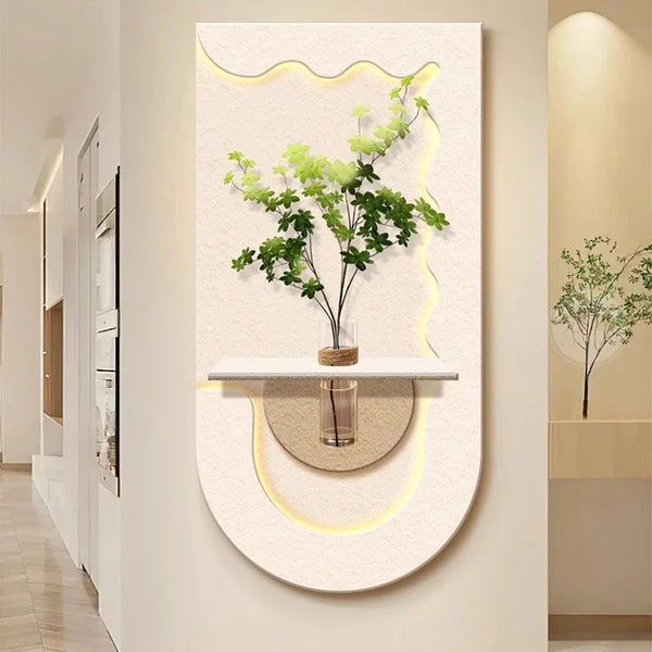 Modern Green Plant Decorative Murals, High-End Wall Lights in Corridors