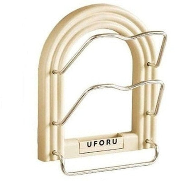 Practical Wall Hanging Pot Cover Rack for Kitchen Organization