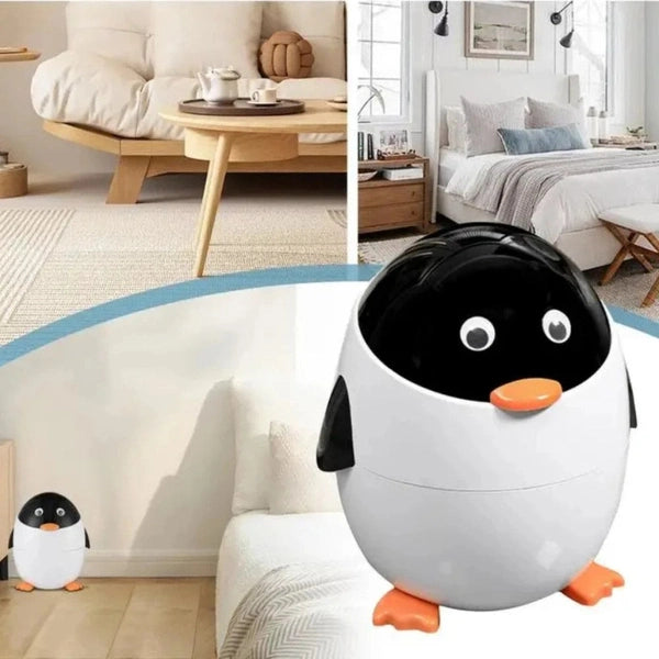 Cute Penguin Multiscenario Originality Practical Garbage Storage Bucket