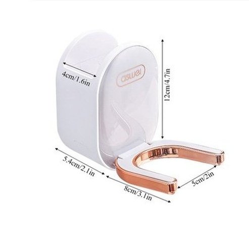 Hair Dryer Rack Wall-Mounted Bathroom Organizer Shelf with Hidden Hook Bathroom Storage Holder. Bathroom Accessories. Type: Bathroom Accessory Mounts.