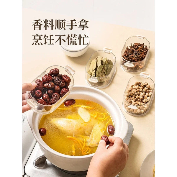 Multi-Compartment Spice Storage Box