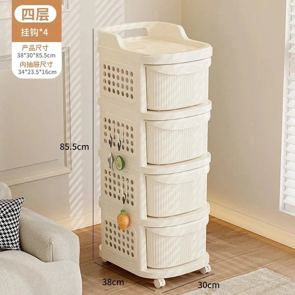 Snack Cabinet Cart, Trolley Drawer Type Rack