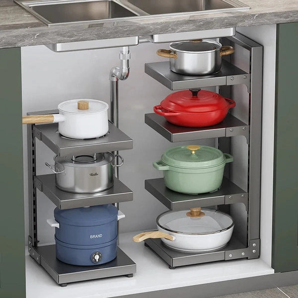Multi-Layer Kitchen Pot Storage Rack
