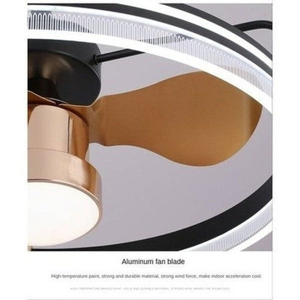 RC Ceiling Fan Lamp LED Three-color Lighting Integrated Fan Lamp Frequency Conversion Mute Modern Household Ceiling Fan Lamp. Decor: Lamps.