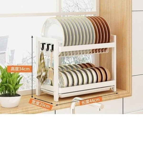 Multi-functional Pantry Kitchen Counter Shelf Organizer Dish Drainer Tableware Drainboard Bowl Plate Drying Rack Spice Storage. Type: Dish Racks & Drain Boards