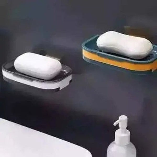 Self-Adhesive Bar Soap Dish Rack - No Drilling Wall Mount Solution