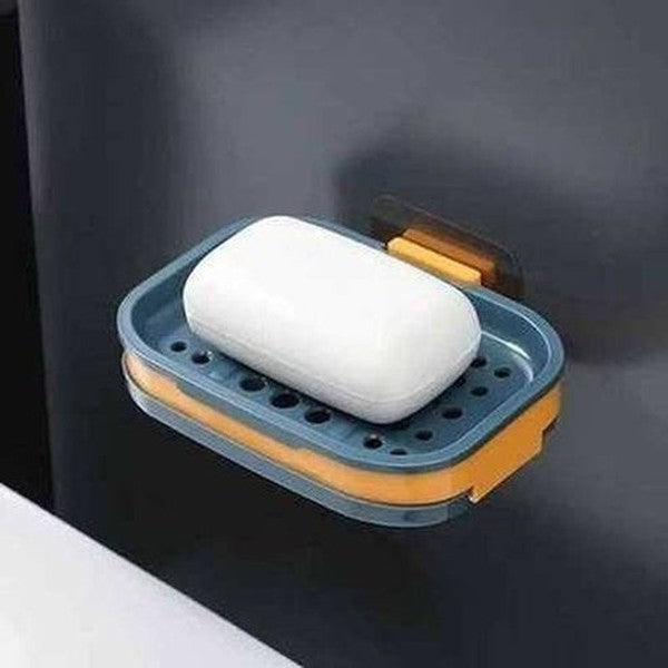 Self-Adhesive Bar Soap Dish Rack - No Drilling Wall Mount Solution