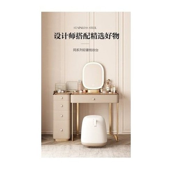 Light luxury smart bedside table lamp integrated modern simple storage high sense high glass bedside table with lamp. Furniture. Tables. Nightstands.