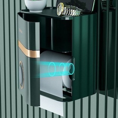 Toilet Paper Holder Container Tissue Box Waterproof Wall Mounted Toilet Roll Paper Shelf Bathroom Organizer. Bathroom Accessories. Toilet Paper Holders.