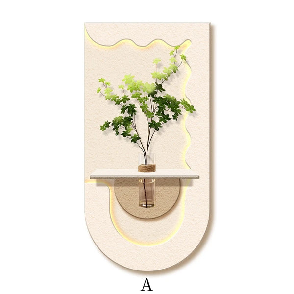 Modern Green Plant Decorative Murals, High-End Wall Lights in Corridors