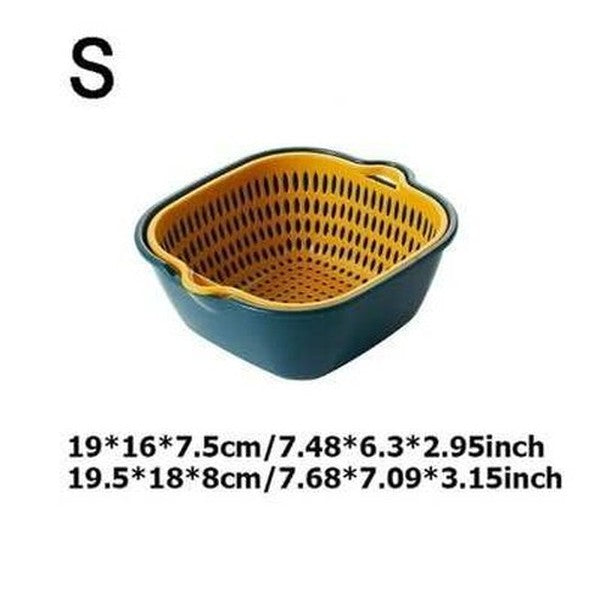 2 Layer Vegetable Washing Drain Basket