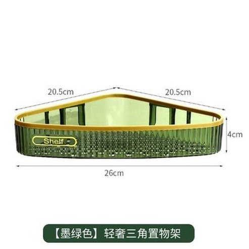 Acrylic Bathroom Corner Shelf, Wall-Mounted Storage Rack for Toilet Shower Room Washroom Sink, Space Saving Organizer