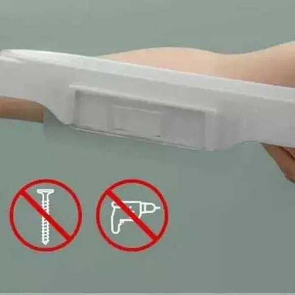 Punch-Free Bathroom Corner Rotating Shelf