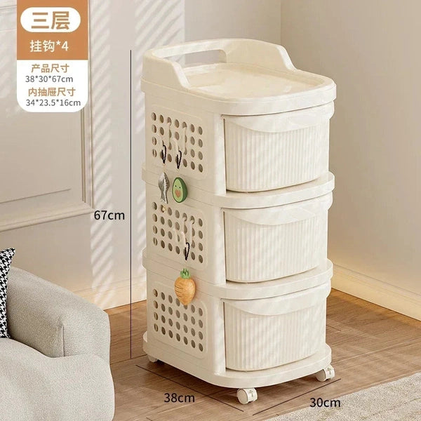 Snack Cabinet Cart, Trolley Drawer Type Rack