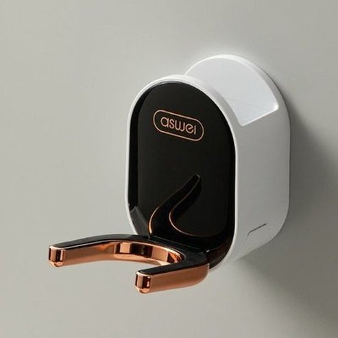 Hair Dryer Rack Wall-Mounted Bathroom Organizer Shelf with Hidden Hook Bathroom Storage Holder. Bathroom Accessories. Type: Bathroom Accessory Mounts.