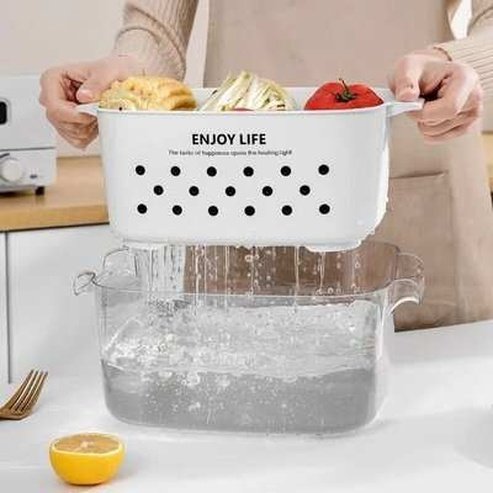 Double Layer Vegetable Washing Basket