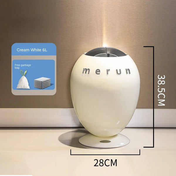 Light Luxury Covered Design Intelligent Induction Trash Can