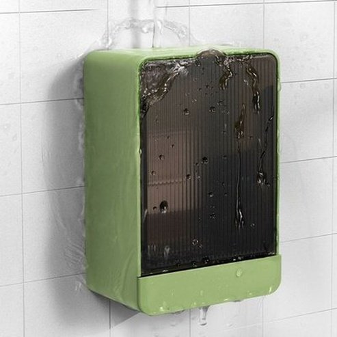 Wall Mounted Flap Type Luxury Lightweight Soap Box Punch-Free Bathroom Storage Rack Portable Soap Dish with Detachable Drawer