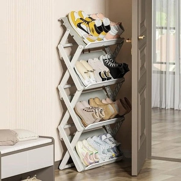 Foldable X-Shaped Shoe Rack
