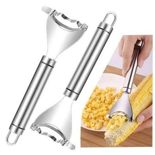 Stainless steel corn thresher, peeler and peeler