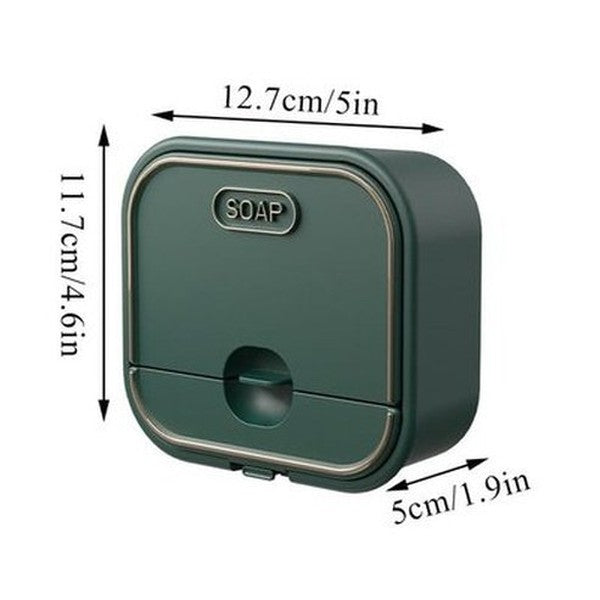Wall-mounted Drain Soap Box Creative Flip-top Type Soap Boxes Multifunctional Drawer Soap Dish Rack. Bathroom Accessories. Type: Soap Dishes & Holders.