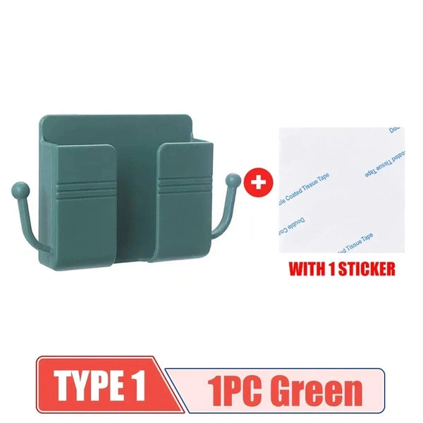 Wall Mounted Mobile Phone Holder, Home Multifunction Holder, Remote Control Storage Box