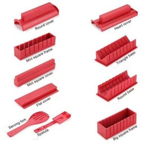 10pcs/set Sushi Maker Food Grade PP Rice Rolls