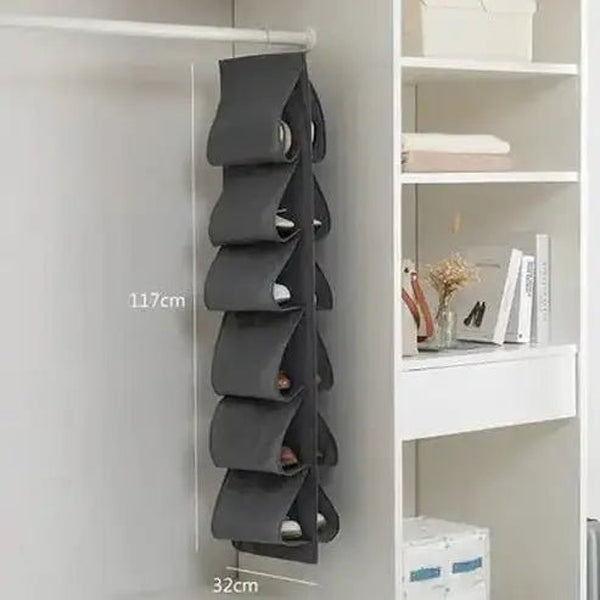 Shoe Storage with Hanging Pocket Organizers