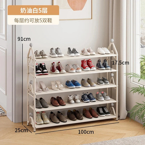 Shoe Rack, Multi-layer Simple Narrow Small Slipper Rack at the Door of the Home
