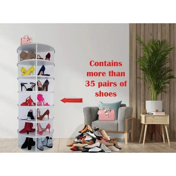 Shoe Rack Tower, Original 7-Tier Holds Over 35 Pairs of Shoes