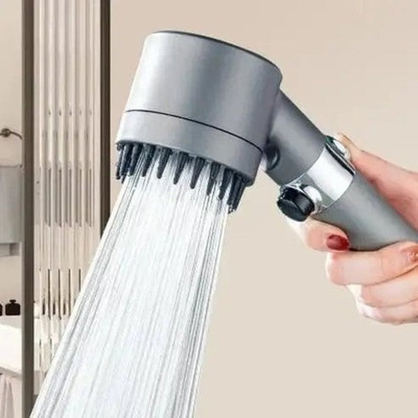 Shower head with high pressure filter and 3 modes
