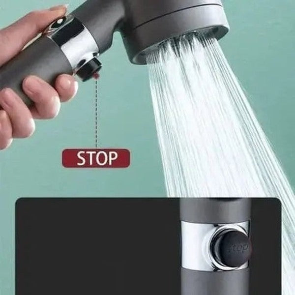 Shower head with high pressure filter and 3 modes