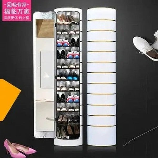 Smart Rotating Shoe Cabinet for Space-Saving Sterilized Storage